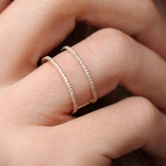 Gorgeous Wedding Party Luxury Gold Plated Ring for Women, VIP554 - Picture 4 of 4